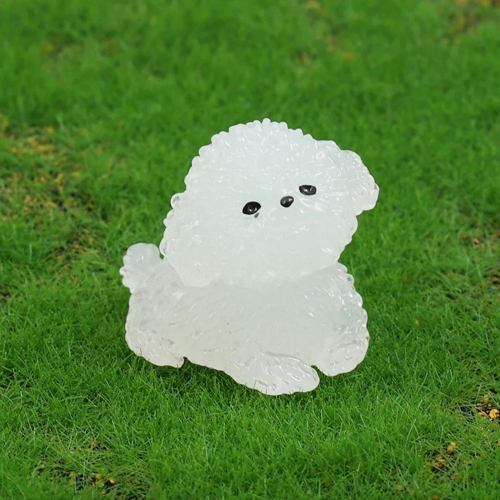 New Nightglow Car Ornaments Mini Car Center Console Glow Puppy Pendant Automatic Interior Noctilucent DIY Decoration Accessories