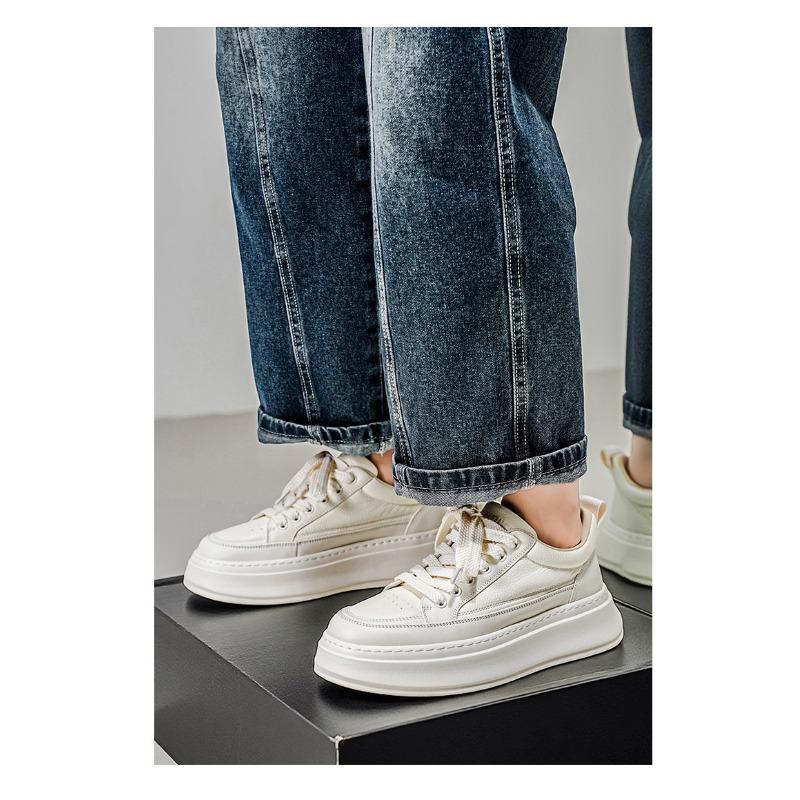 Mens Comfortable Lightweight Thick Sole Height Increasing Casual Sports Skateboarding Sneakers