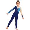 Veelzijdige Trainings- & Wedstrijdjumpsuit voor Kinderen Meisjes: Kenmerken Vingergaten, Mesh Patchwork & Strass Accenten