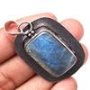 Pendant Blue Fire Labradorite Gemstone Mother's Day Gift Silver Jewelry 2"