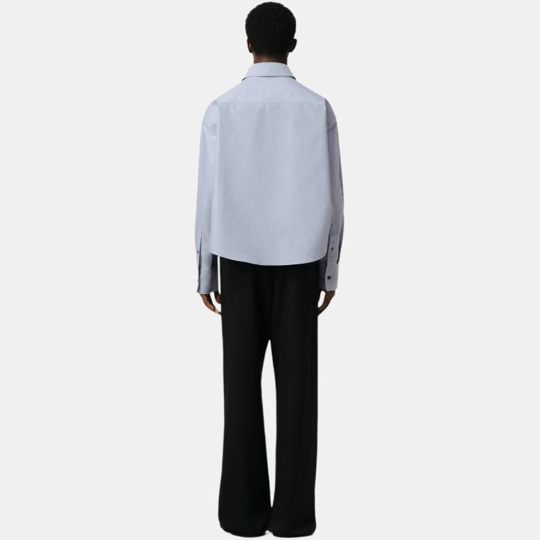 Ami Paris Cropped Oversized Oxford Shirt USH123-CO0031-4502