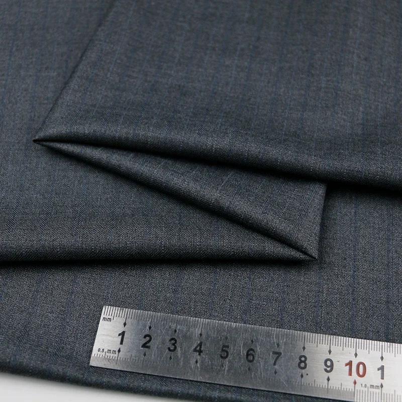 100x150cm Dark Patterned Thin Anti-wrinkle Suit Fabric for Clothes Vest Trousers Sewing Checkered Striped Cloth Black Blue