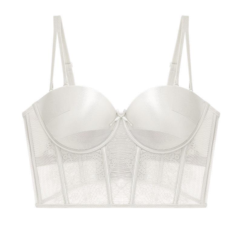 Red Push-Up Bra Set: Six-Button Adjustable, Anti-Side-Boob, No Underwire, Small Bust Enhancement