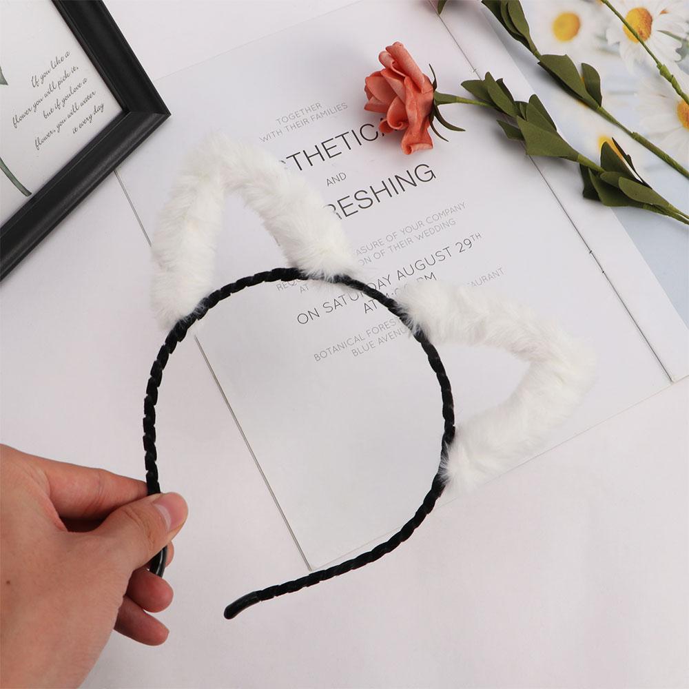 Wash Face Hair Hoop Cat Ears Girls Korea Style Headband Women accessories Plush Hair Band Make up