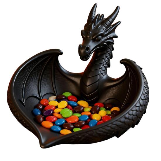 3D Printed Dragon Storage Box Modern Desk Organizer for Keys Jewelry Candy Flying