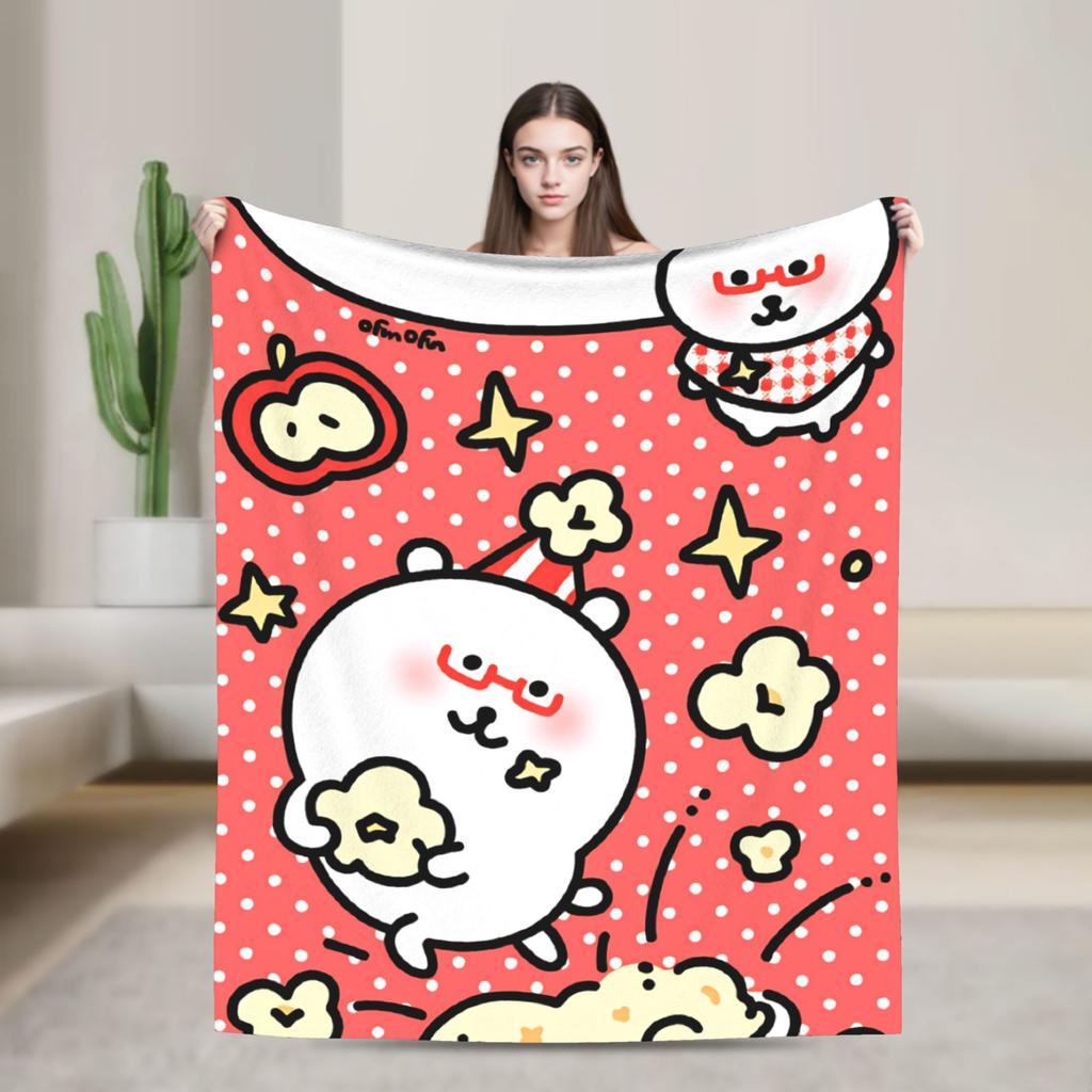 Joke Bear Blanket Warm Novelty Plush Throw Blanket For Girls Boys Couch Chair Sofa Bed Flannel Bedspread Bed Cover