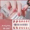 14Tips Fashion Gradient Nail Sticker Nail Art Stickers Wraps Full Making French Simple Self-Adh U1Y3