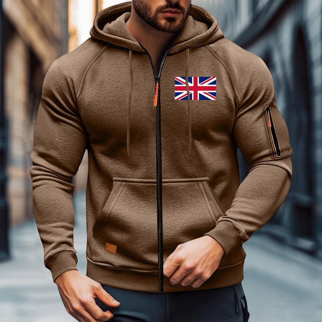 Men's Long Sleeves Zipper Hooded Hood Hoodie Coat Hooded Hood