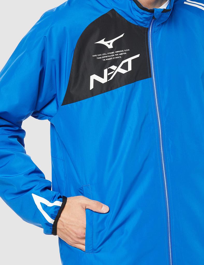 Mizuno Breath Thermo Warmer and Peace Blue x Size S N-XT Jacket, Moisture-Wicking, Windproof, Water-Repellent, Black, (32JE2740)