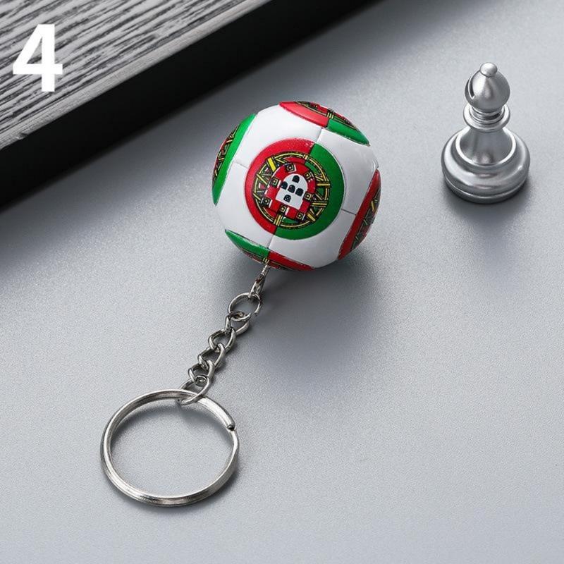 1PCS Football Key Chain Fan Supplies Small Gifts National Team Flag Key Chain Key Chain Souvenir Pendant