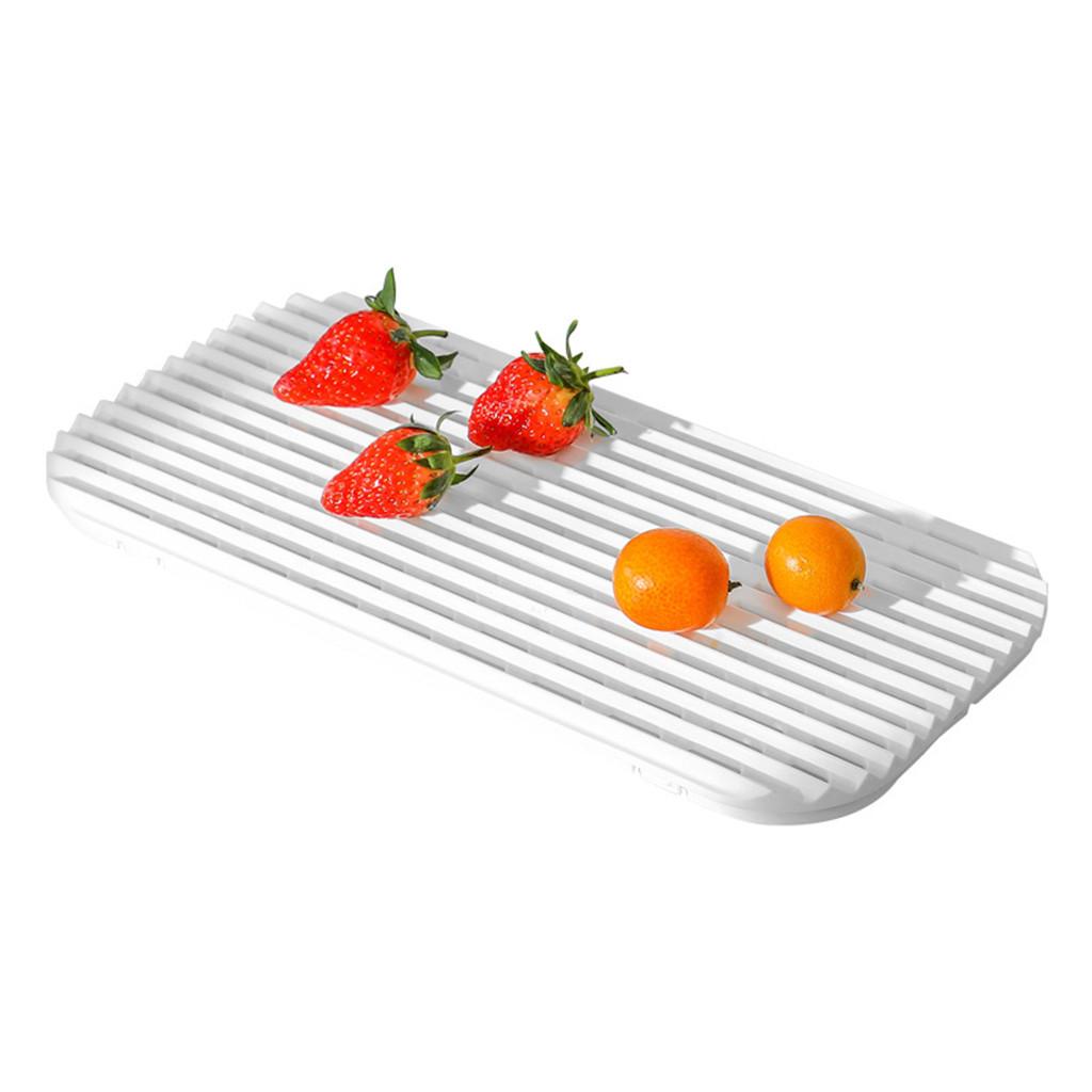 Bar Silicone Outflow Pad Drying Mat Dish Kitchen Thick Counter Deep Grooves Dry