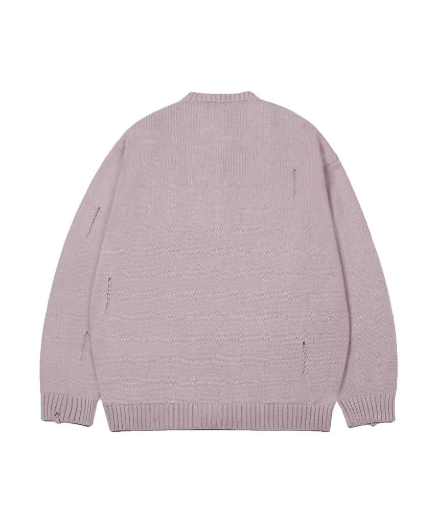 XTONZ Xtk037 Bow Knit Zip-Up (Vintage Pink)