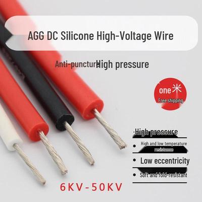AGG Hochspannungs-Silikon-Zündkerzenkabel, 6-50KV, Hoch-/Niedertemperaturbeständig, 14-28AWG, Weiches Kabel, Separat verkauft