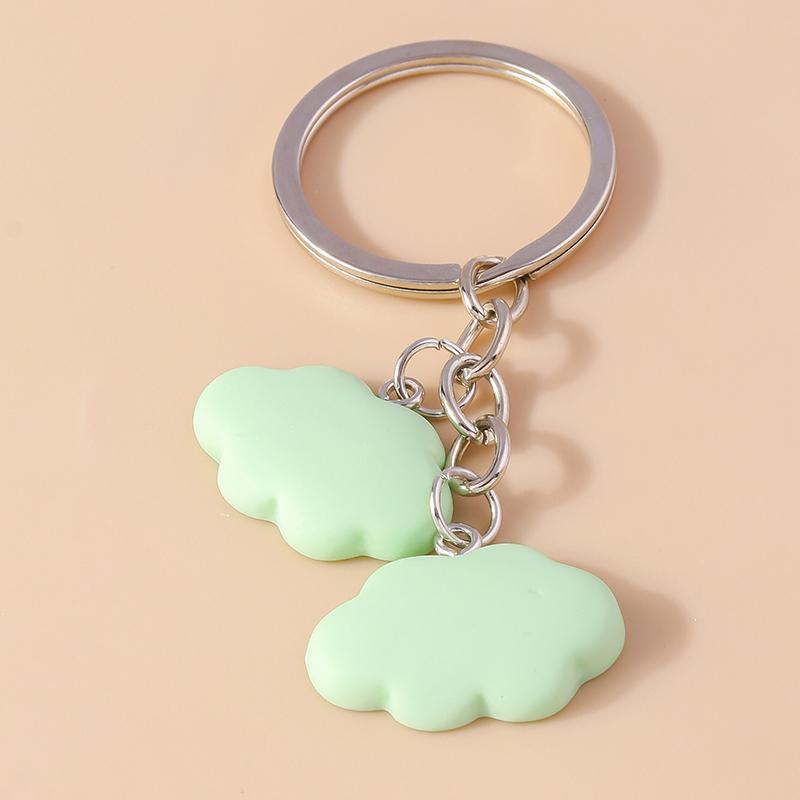 Cute Resin Canday Colors Cloud Keychain for Women Girls Rainbow Keyring Pendants Handbag Decor DIY Jewelry Accessories