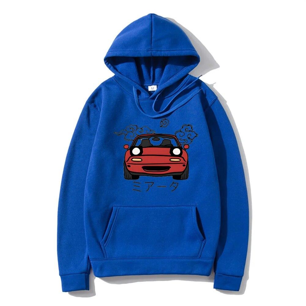 Anime Initial D Hoodie JDM Japanese Automotive Miata MX5 Printed Hoody Women Crewneck Sweatshirts Unisex Pullover Tops Unisex Clothing