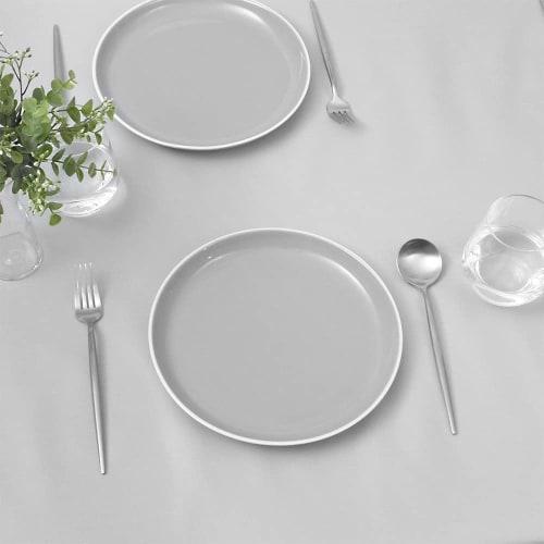 STYLE Decor Waterproof Laminated Vinyl Tablecloth, Nordic Style, 120cm X 150cm, Frost Gray, W4803000