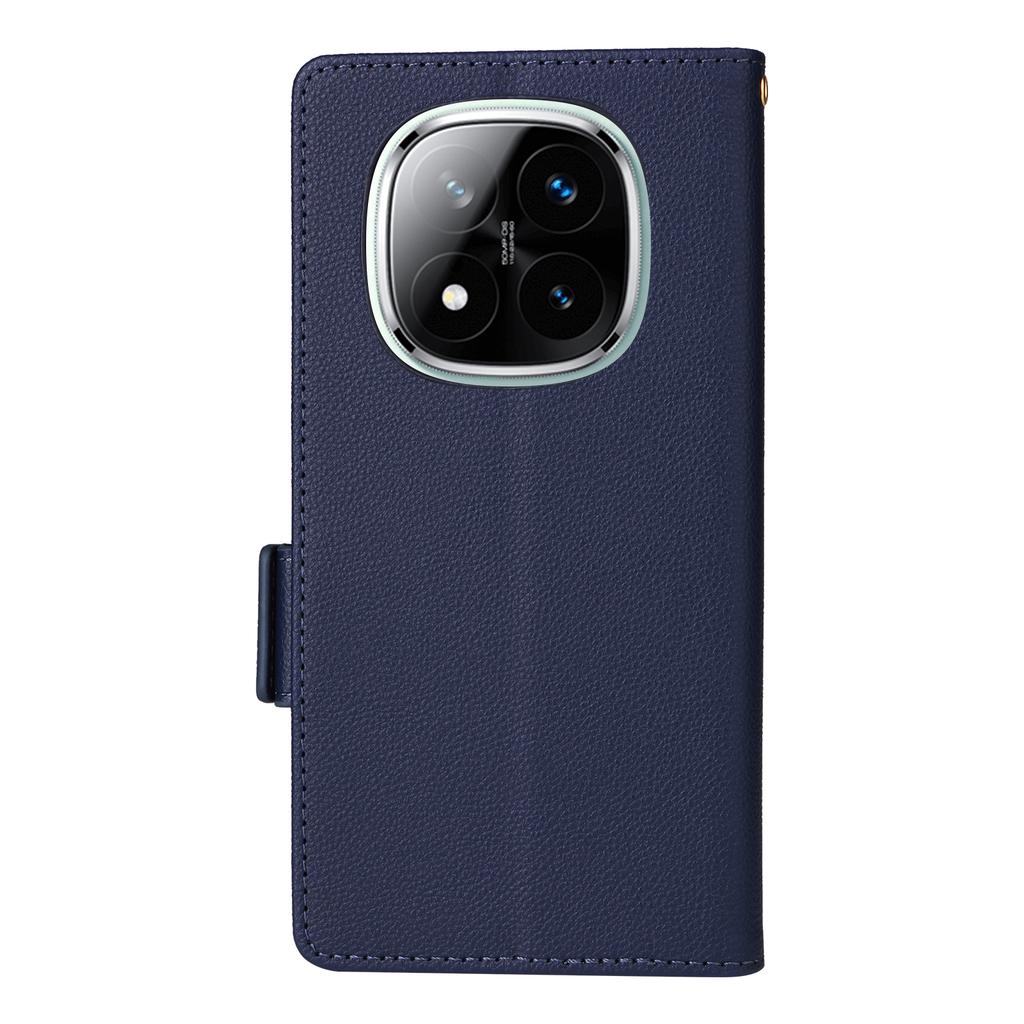 For Xiaomi Note 14 Pro+ 5G/Note 14 Pro 5G/Poco X7 5G Case with Wrist Strap Litchi Texture PU Leather Wallet Phone Cover