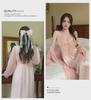 Women's Sexy Large Size Silk Suspender Pajama Set with Butterfly Crystal Sequins & Chest Pads