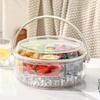 Multiurpose Chilled Serving Tray With Removable Lid Divided Compartments And Central Dip Bowl For Entertaining Gatherings