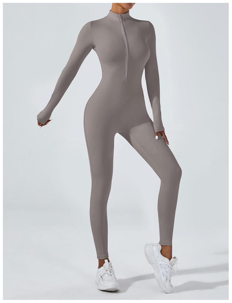 Langarm-Yoga-Jumpsuit für Damen mit hoher Intensität zum Laufen