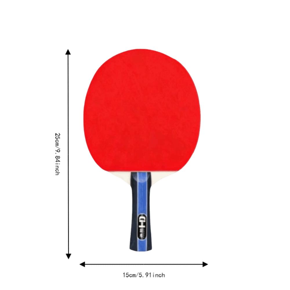 6PCS Black Red Table Tennis Paddle Set Dual Rackets Table Tennis Rackets Indoor Outdoor