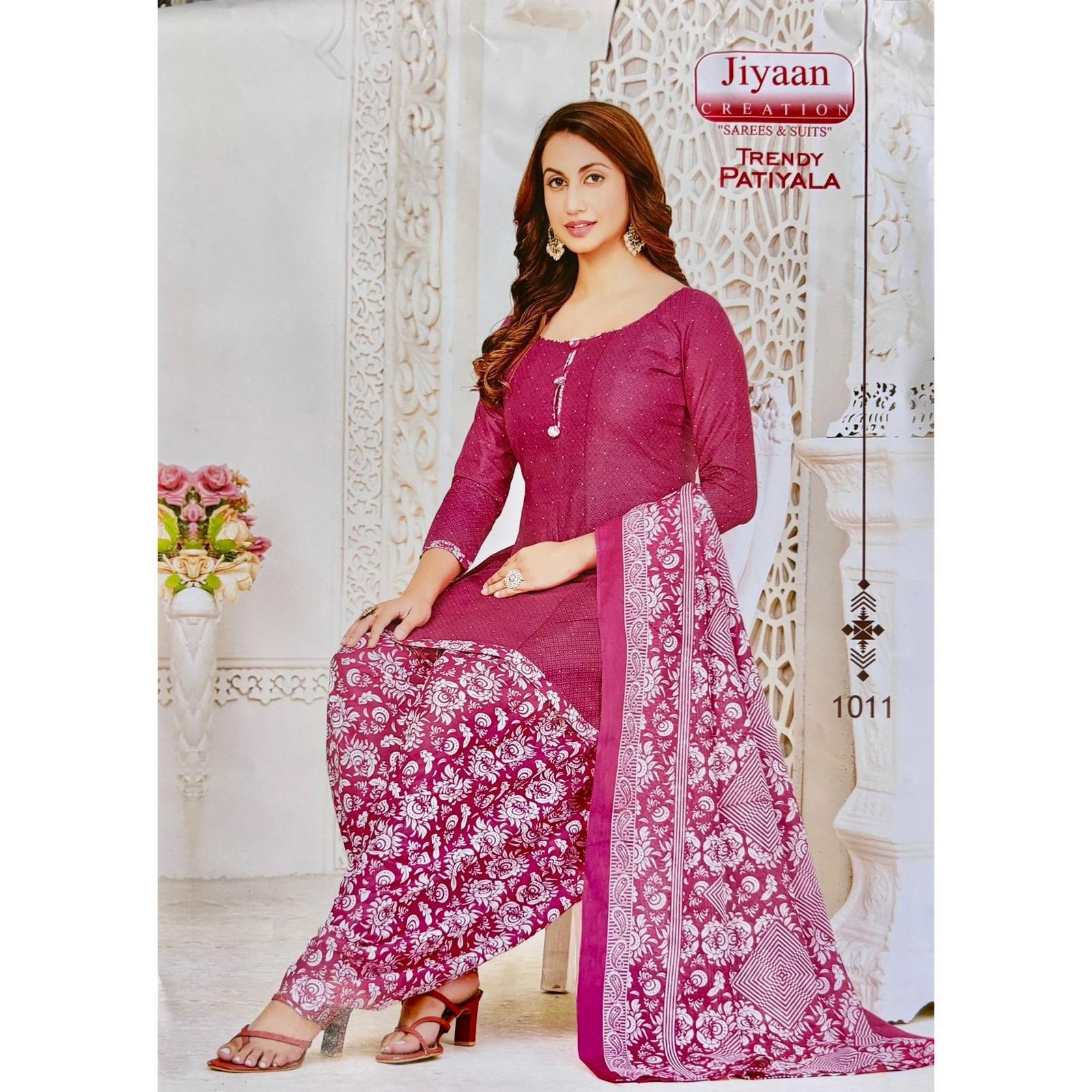 Indian Panjabi Cotton Patiyala Suit Designer Bollywood Ethnic Salwar Kameez Unstitched