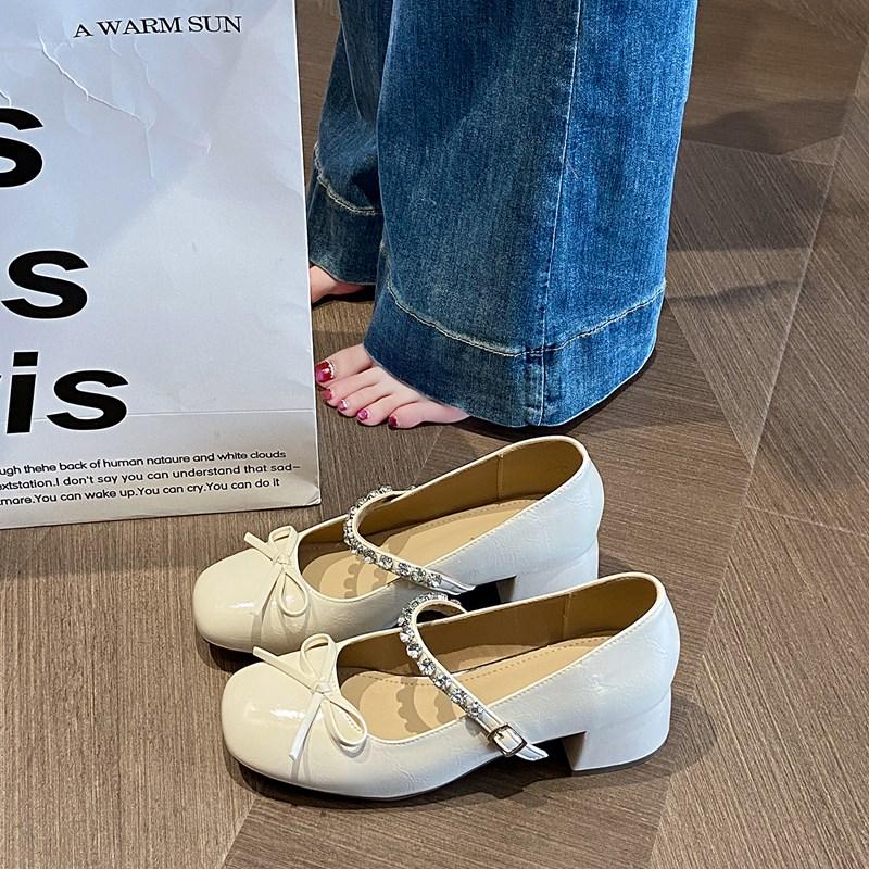 

CRLAYDK Туфли Мэри Джейн на низком каблуке, вечерние туфли-лодочки для женщин с регулируемым ремешком на щиколотке, женские повседневные слипоны, офисные лоферы 40