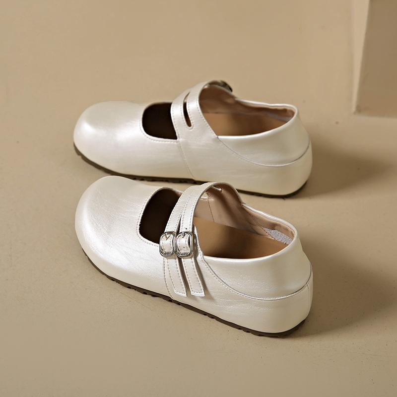 CRLAYDK Women Flat Shoes Casual Slip On Loafers Ladies Mary Jane Lightweight Leather Dress Mules Driving Mocs for Ladies