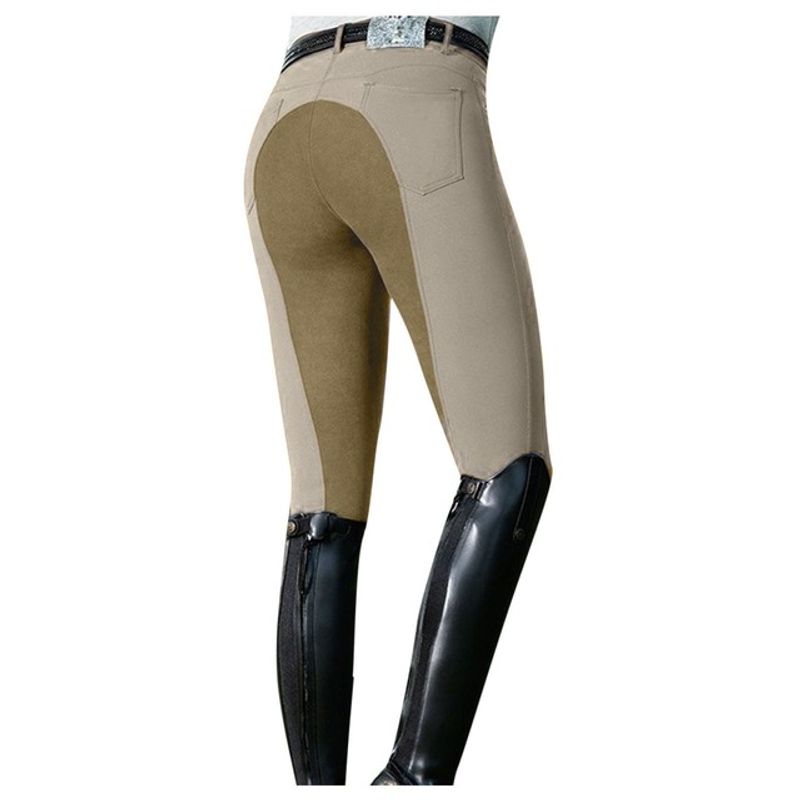 

Color Blocking Tight Equestrian Pants Khaki 3XL