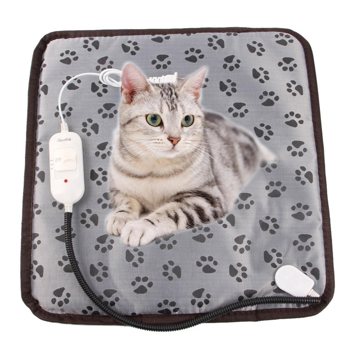 Pet Heating Pad 17 7x17 7 In Cat Heating Pad With Smart Thermostat Adjustable Electric Heating Pad For Accessories For Pugs (White,One Size) белый