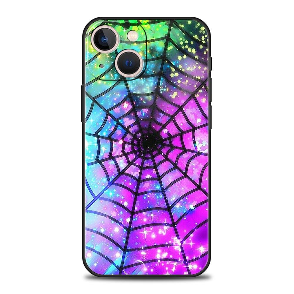 Spider Web Phone Case Cover for iPhone 17 16 15 14 13 12 11 Pro Max 17 Air Plus Shockproof Soft TPU Shell Fundas Capas Coque Bag
