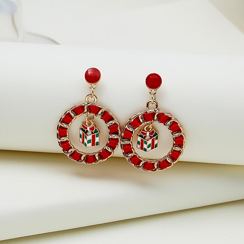 Christmas Earrings, New Christmas Tree, Old Man'S Circle, Pendant, Earrings, Women'S Christmas Set.