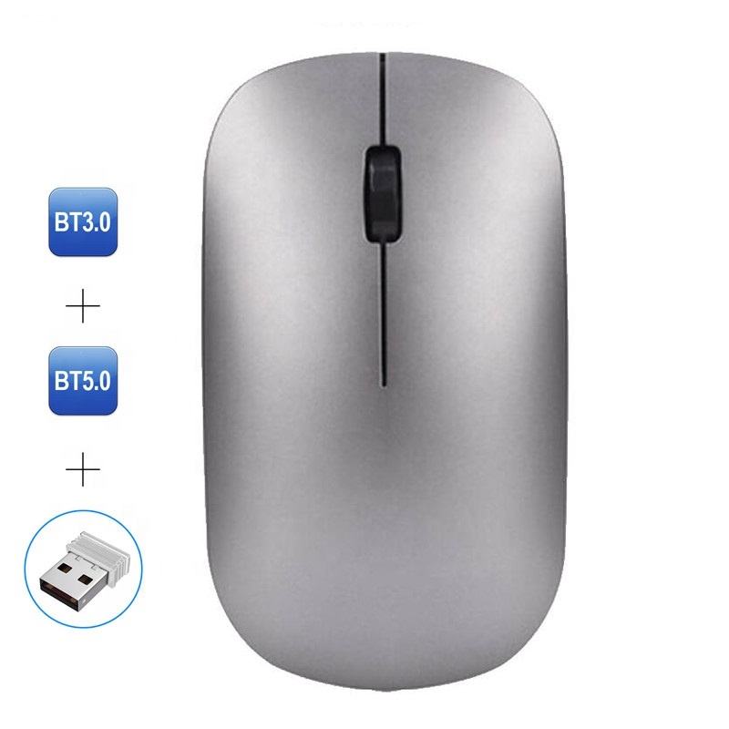 Wholesale Mouse OEM ODM Abs Slim Dual Mode Ergonomic Mouse Rechargeable TYPE-C Receiver Wireless Bluetooth Mouse