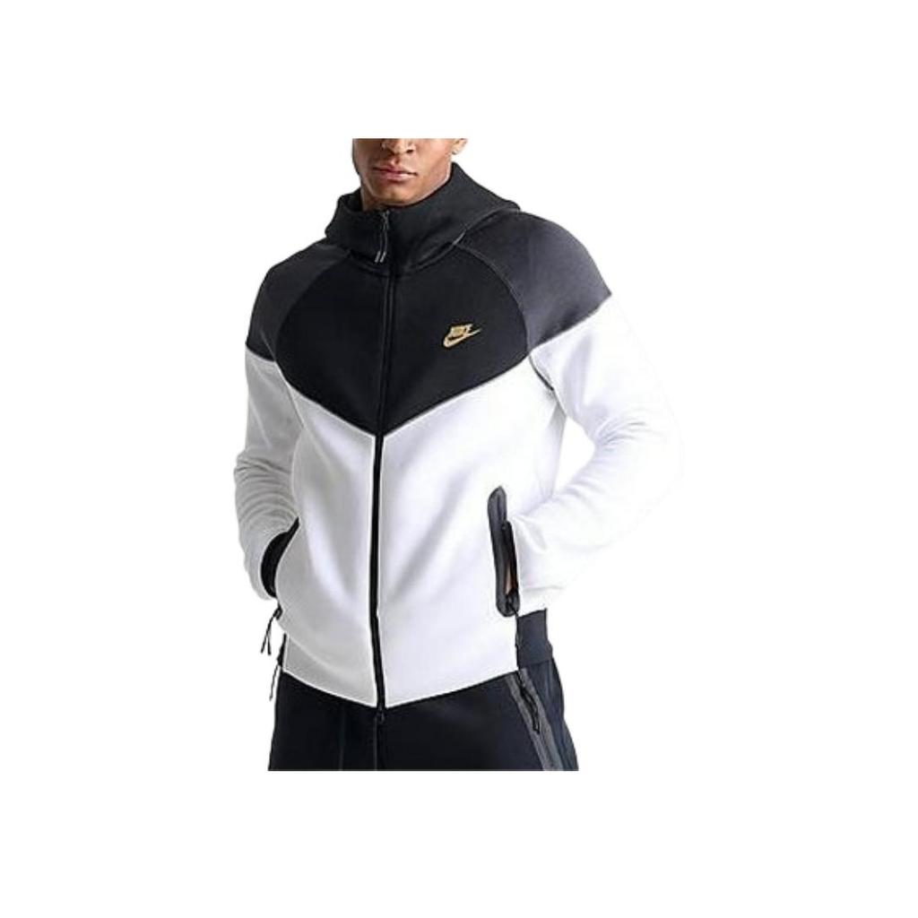 Nike Color Block Hooded Zip-Up Long Sleeve Jacket Men Jackets White FZ4709-101