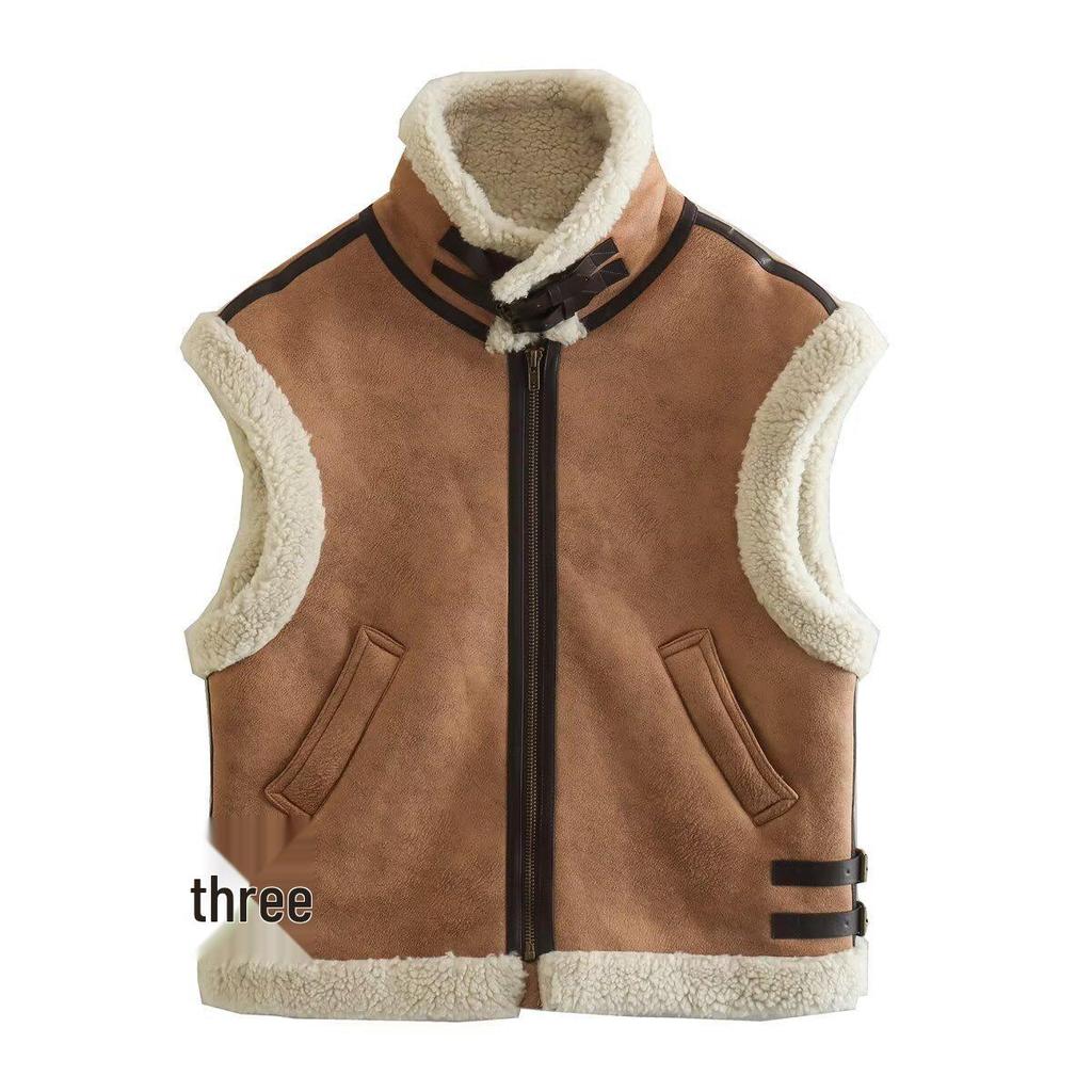 European & American Women's Fashion Suede Vest - Versatile Cardigan