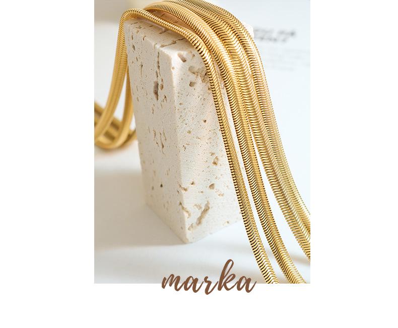 Gold-Plated Minimalist Snake Bone Chain Necklace - Hot-Selling European & American Jewelry