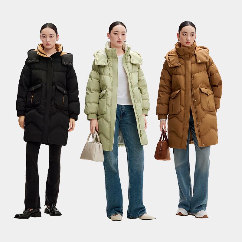 Qianrengang Women's Winter Detachable Hood Duck Down Parka Y308200Y