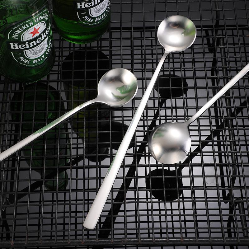 Long-handled Seasoning Mixer Cocktail Spoon Ice Spoon Ice Cream Cake DessertHousehold Coffee Spoon