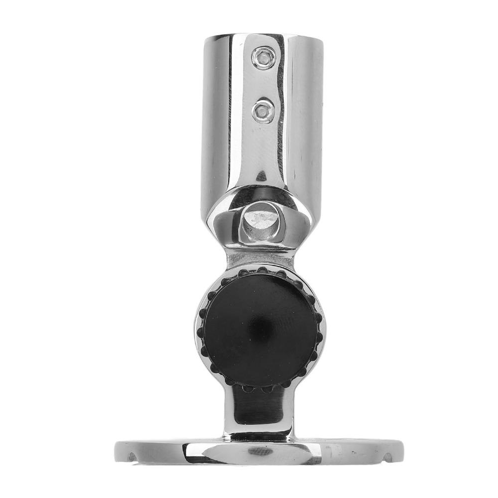 316 Stainless Steel Marine Antenna Base Mount 180 Degree Adjustable 19mm Diameter Rail Boat Ratchet Rail Mount