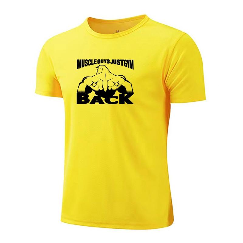

Новые летние крутые повседневные спортивные мужские дышащие быстросохнущие футболки с короткими рукавами для фитнеса и графики XXXL жёлтый