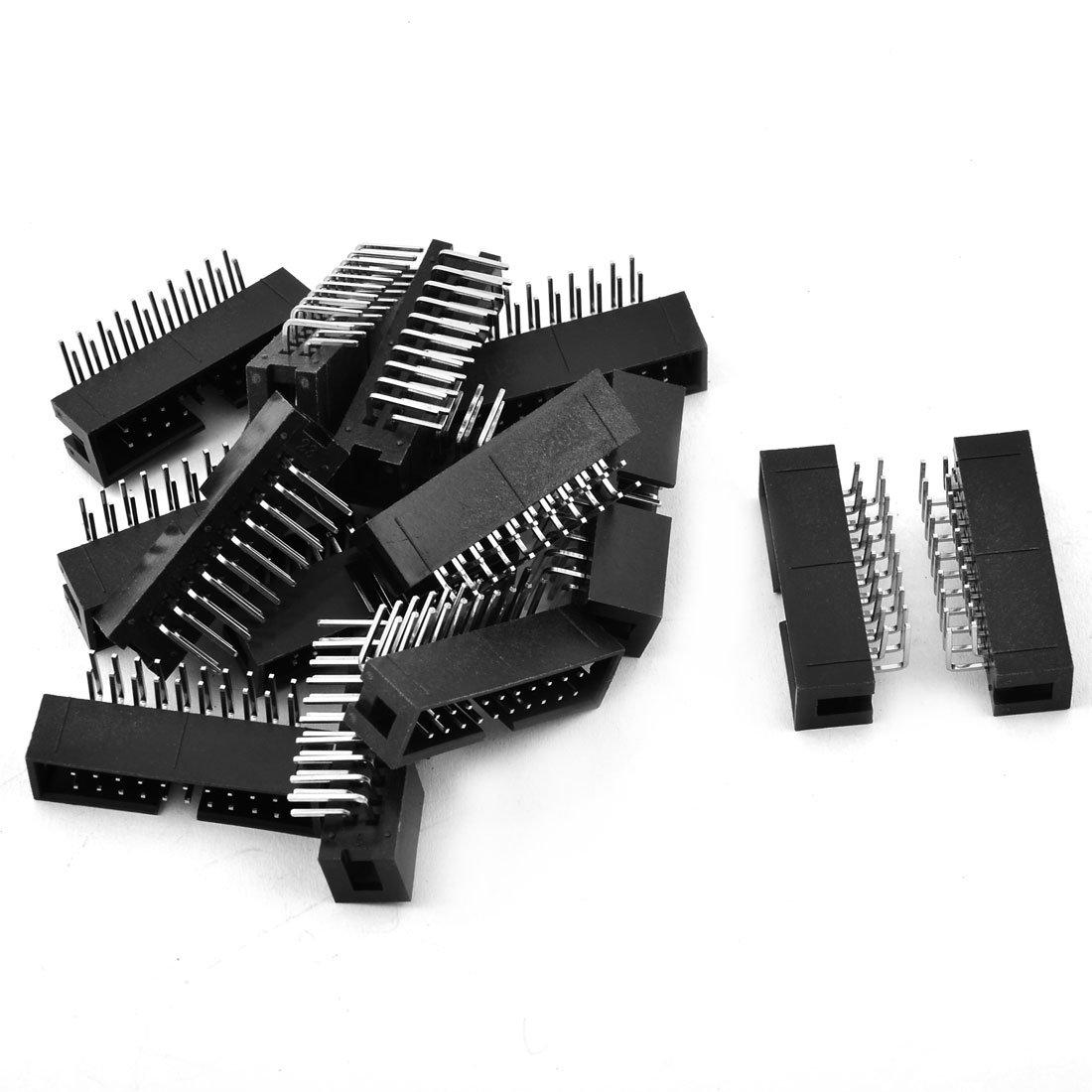 

uxcell IDC Box Header Pitch Connection Box 20 Pin Right Box Header 15 Pieces 2.54mm
