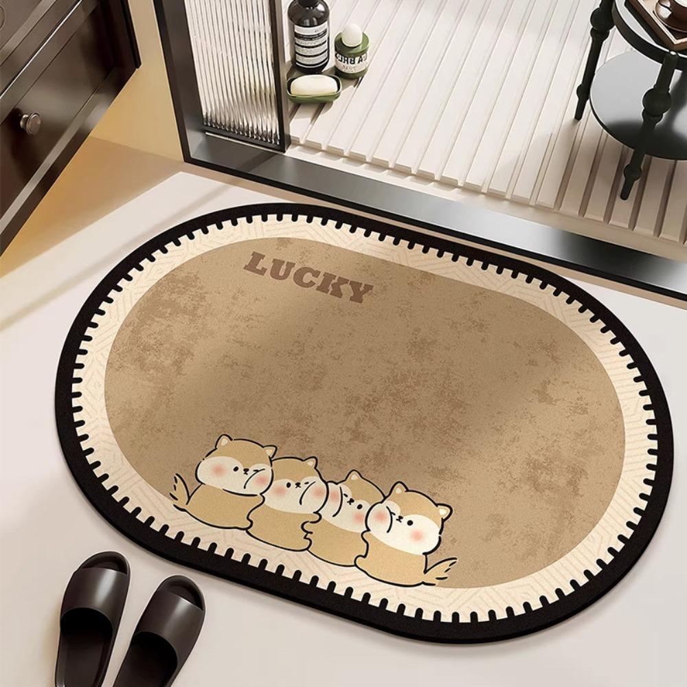 Dog Puppy Absorbent Mat Anti Slip Cat Floor Mat Creative Door Mat  Laundry Room