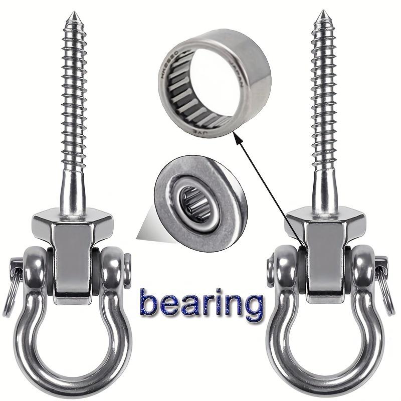 Xynn New Bearing Type 304 Stainless Steel Heavy-Duty Swing Hook, Swing Hardware Hook, Suitable For Hammocks, Yoga Swings, Porch Swings Sandbags