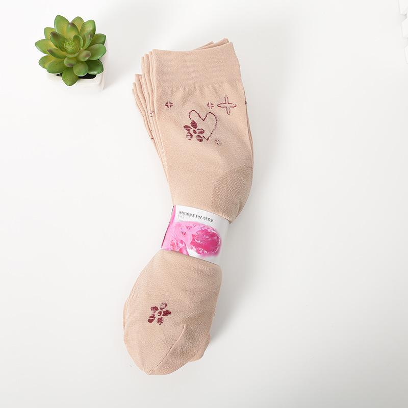 10 Pairs of Female Spring and Summer Old Style Old Fashioned Belt Heel Non Slip In Tube Stockings