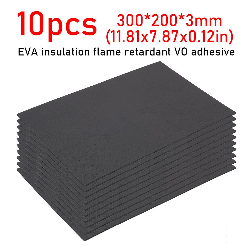 Adhesive EVA Foam Battery Insulator Flame V0 Retardant Anti-collision for 3.2V 280Ah 320Ah 310Ah LiFePo4 Cell Pack 300*200*3mm