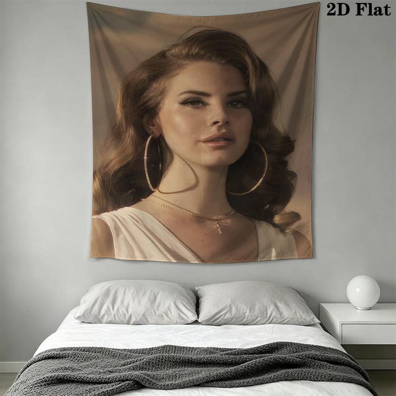 Lana Del Rey Wandteppich Ästhetisches Wandbehang Gedruckter Stoffdecke Dekorative Wandteppiche für Schlafzimmer Wohnzimmer Heimdekoration