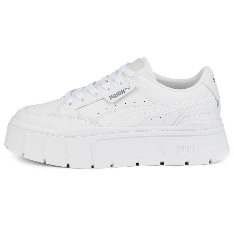 (WMNS) PUMA Mayze Stack Leather Triple White Women s 384412-01 EU 38.5