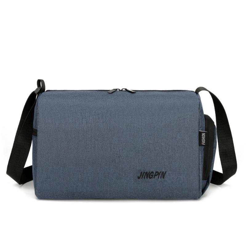 Simple solid color messenger bag travel leisure shoulder bag women and men storage solid color bag large capacity daily bag