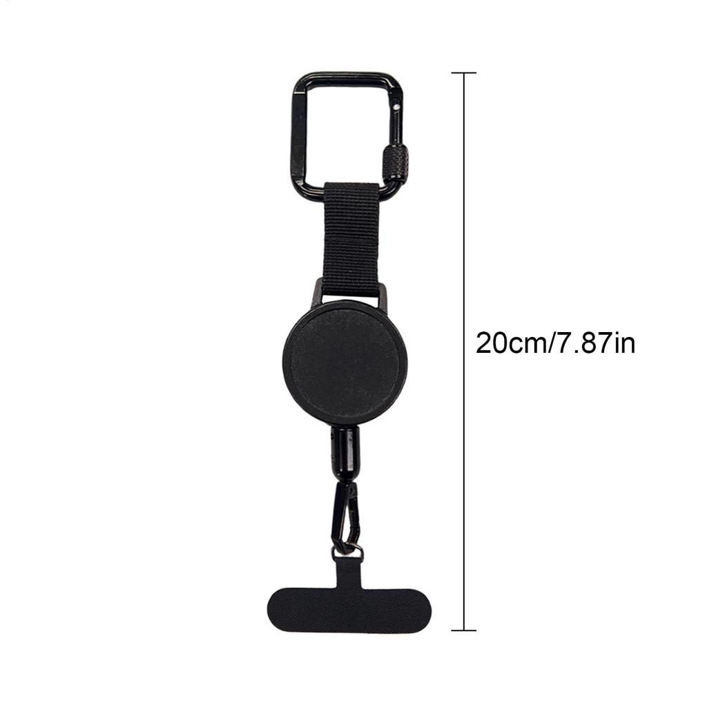 Diebstahlsicheres einziehbares Handy-Lanyard-Band Handy-Lasche mit Karabinerhaken Sturzsicherungsgurt für Wandern Radfahren Klettern
