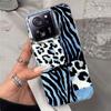 Vintage Blue Leopard Print Phone Case for Xiaomi 13T 14T 11 Lite NE Poco X5 M6 Pro X6 X7 X3 Pro NFC C65 C61 M5S Women Girl Cover